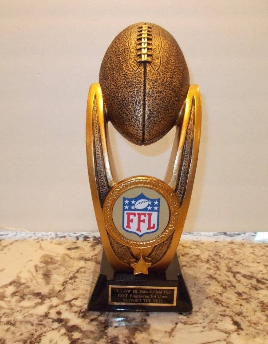 Fantasy Football Award Trophy 12 Tall Free Custom Etsy