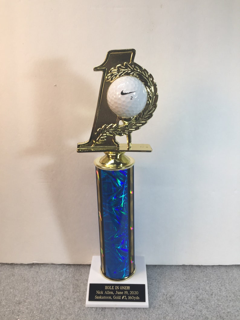 Golf Award Trophy Hole in One 12 Free Custom Engraving Ships 2 Day Priority Mail Same Day image 1