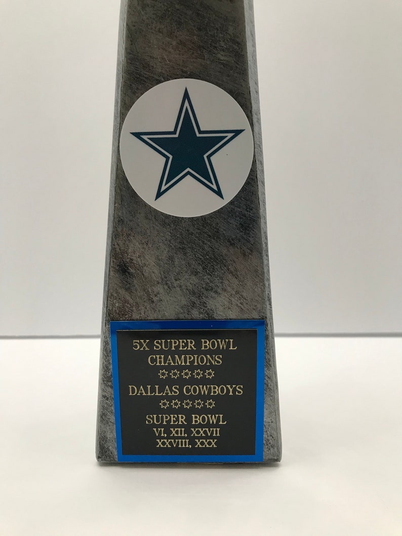 Dallas Cowboys 5X Super Bowl Champions Lombardi Style Trophy Etsy