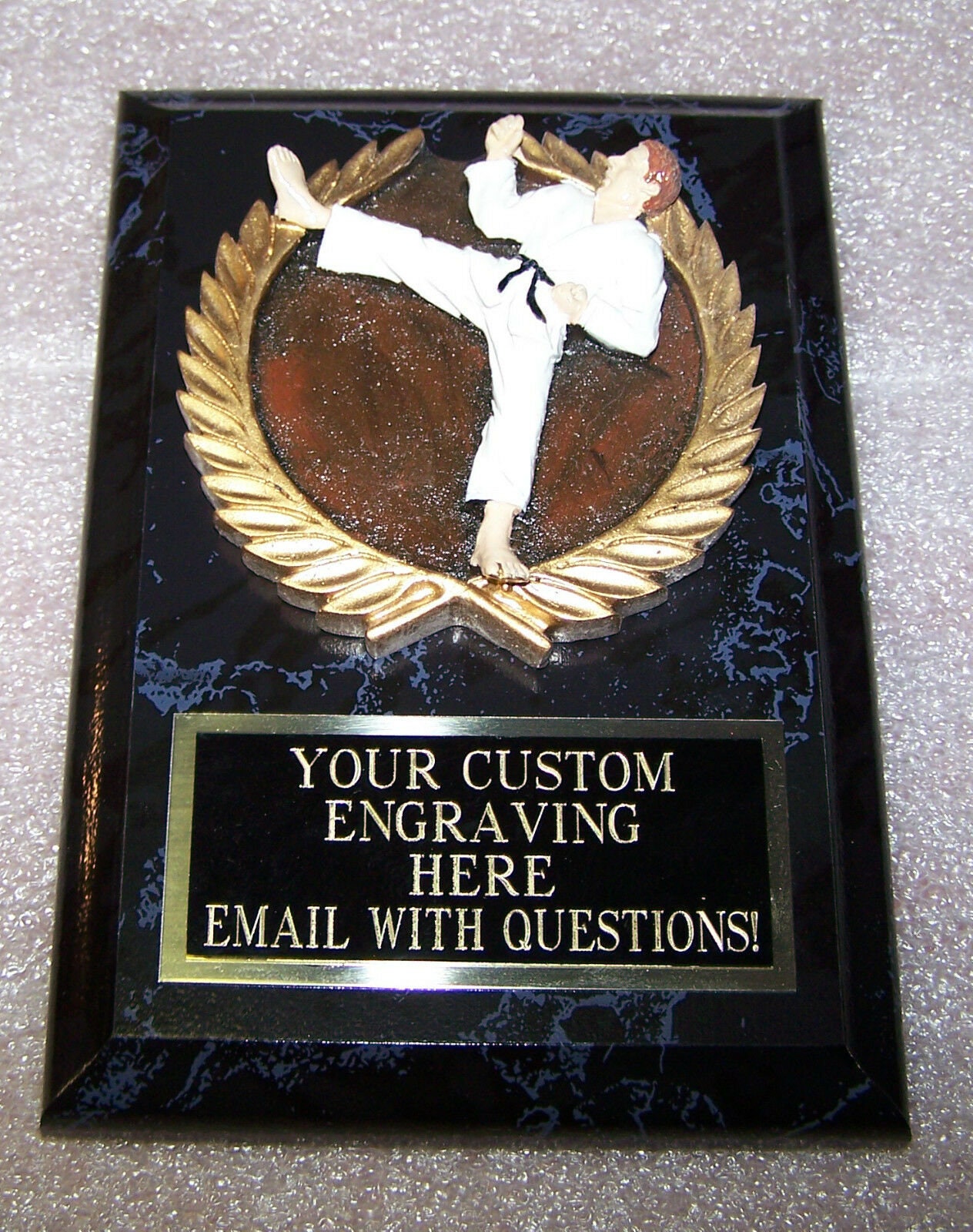 Karate Award Plaque Free Custom Engraving Ships 2 Day Mail 7 Etsy