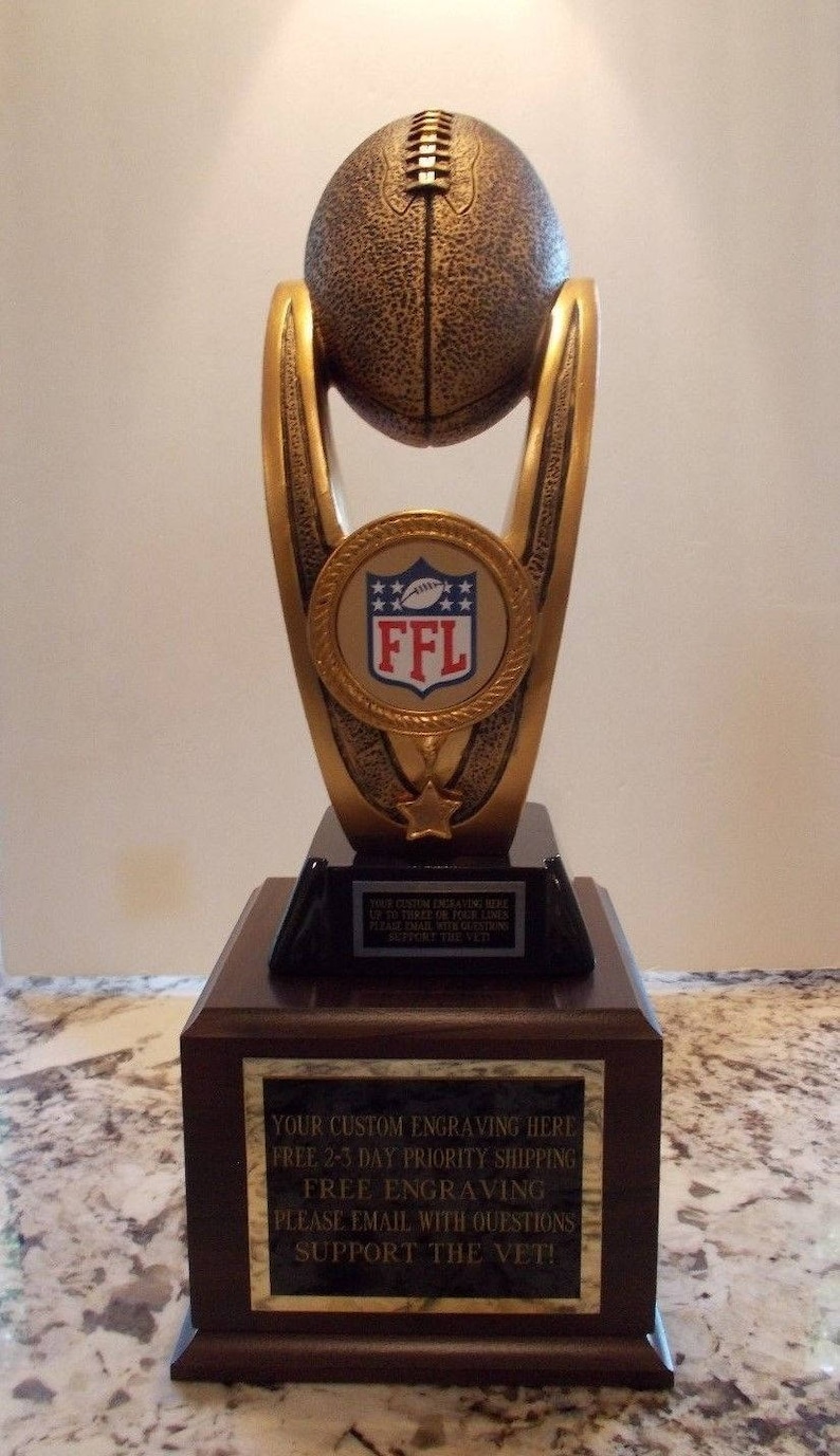 Fantasy Football Award Trophy 24 Year Perpetual Free Custom Engraving Ships 2 Day Priority Same Day!