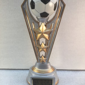 Soccer Award Trophy 10 1/2" Tall Free Custom Engraving Ships 2 Day Priority Same Day!!