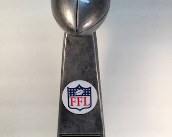 FREE ENGRAVING 6 YEAR COLOR FOOTBALL FANTASY FOOTBALL TROPHY SHIPS IN 1 DAY! 