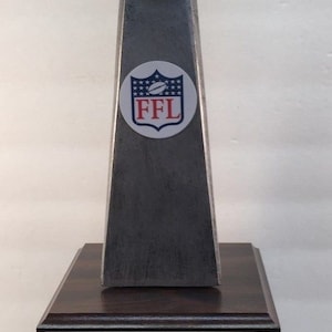 Fantasy Football Award  19&quot; Tall 24 Year Perpetual Custom Free Engraving *Support the Vet*