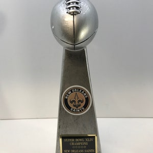 New Orleans Saints Super Bowl XLIV Lombardi Style Trophy 13" Tall Drew Brees  MVP