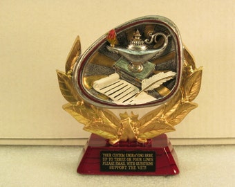 Spelling Bee Education Teacher Award Custom Engraving Ships 2-3 Day Priority "Support the Vet"