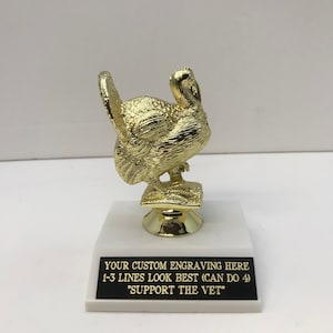 Turkey Thanksgiving Cook-Off Fantasy Football Award Trophy 6" Free Custom Engraving *Support the Vet*