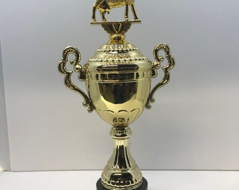 Goat &quot;Greatest of all Time&quot; G.O.A.T Trophy Award 16&quot; Tall Free Custom Engraving Ships 2-3 Day Priority Mail