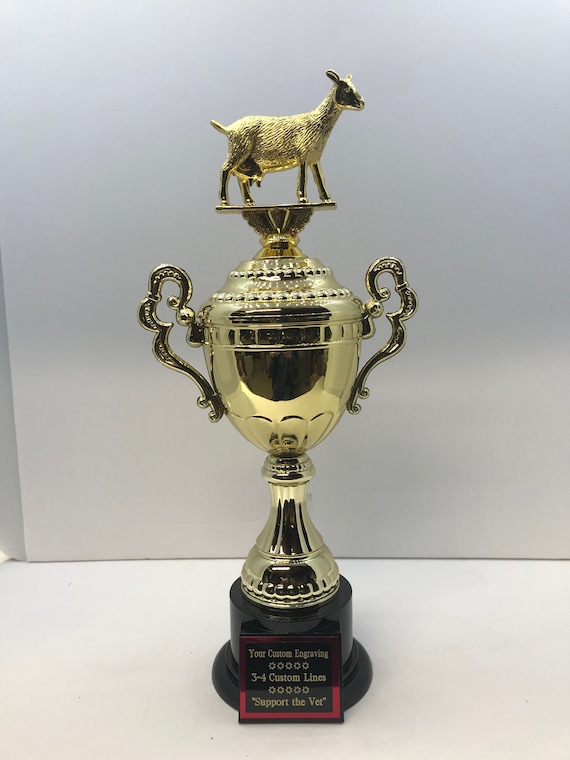 GOAT - Greatest of all time Award on Round Base Fantasy Football