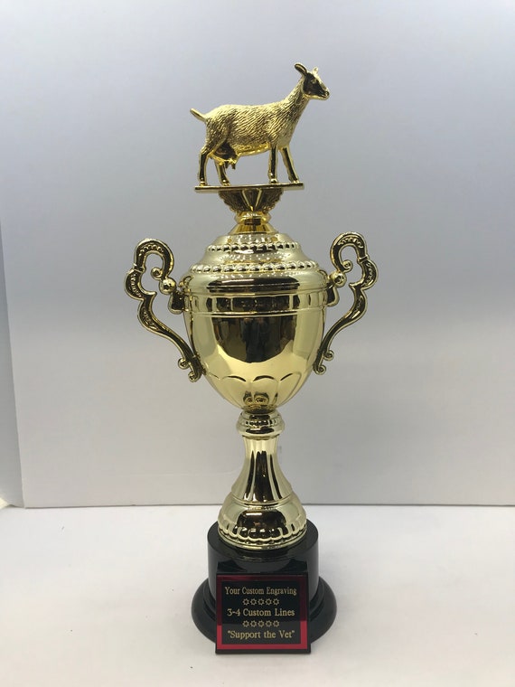 GOAT - Greatest of all time Award on Round Base Fantasy Football