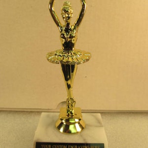 Ballerina Dance Trophy Award 7&quot; Free Custom Engraving