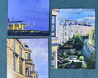 Glasgow Buildings 1, Greetings cards, Oil on Canvas