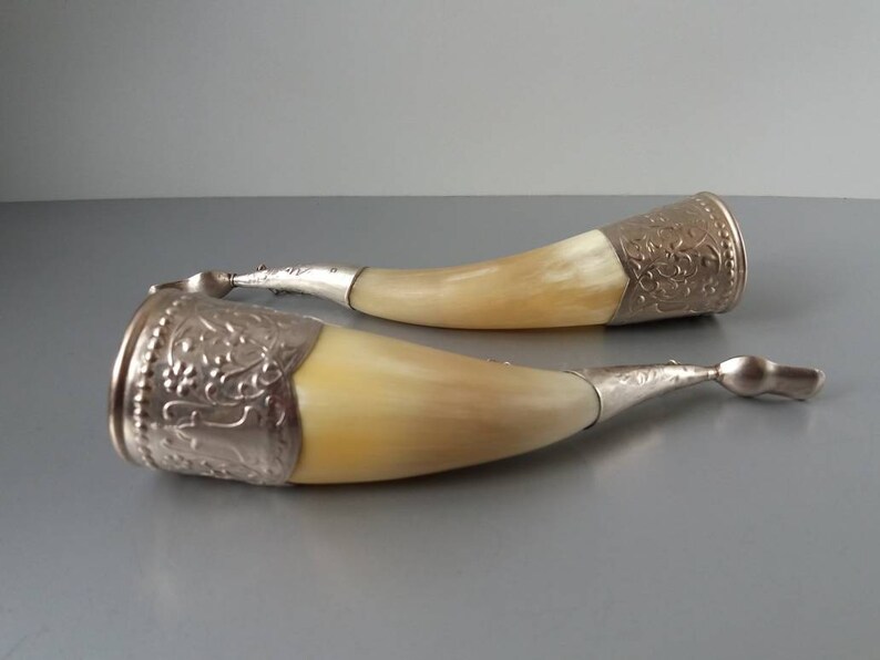 Set of 2 Vintage Horns Cup for Wine Buffalo Horn Soviet Etsy
