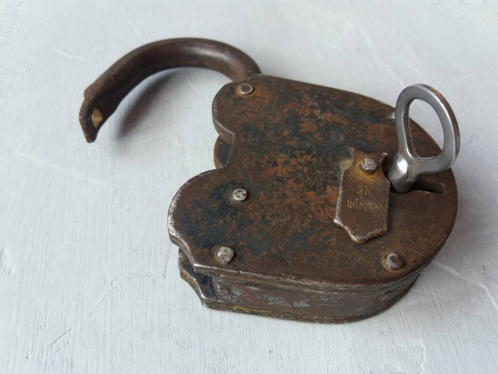 Vintage Big Padlock Working Padlock Industrial Lock Wedding Etsy