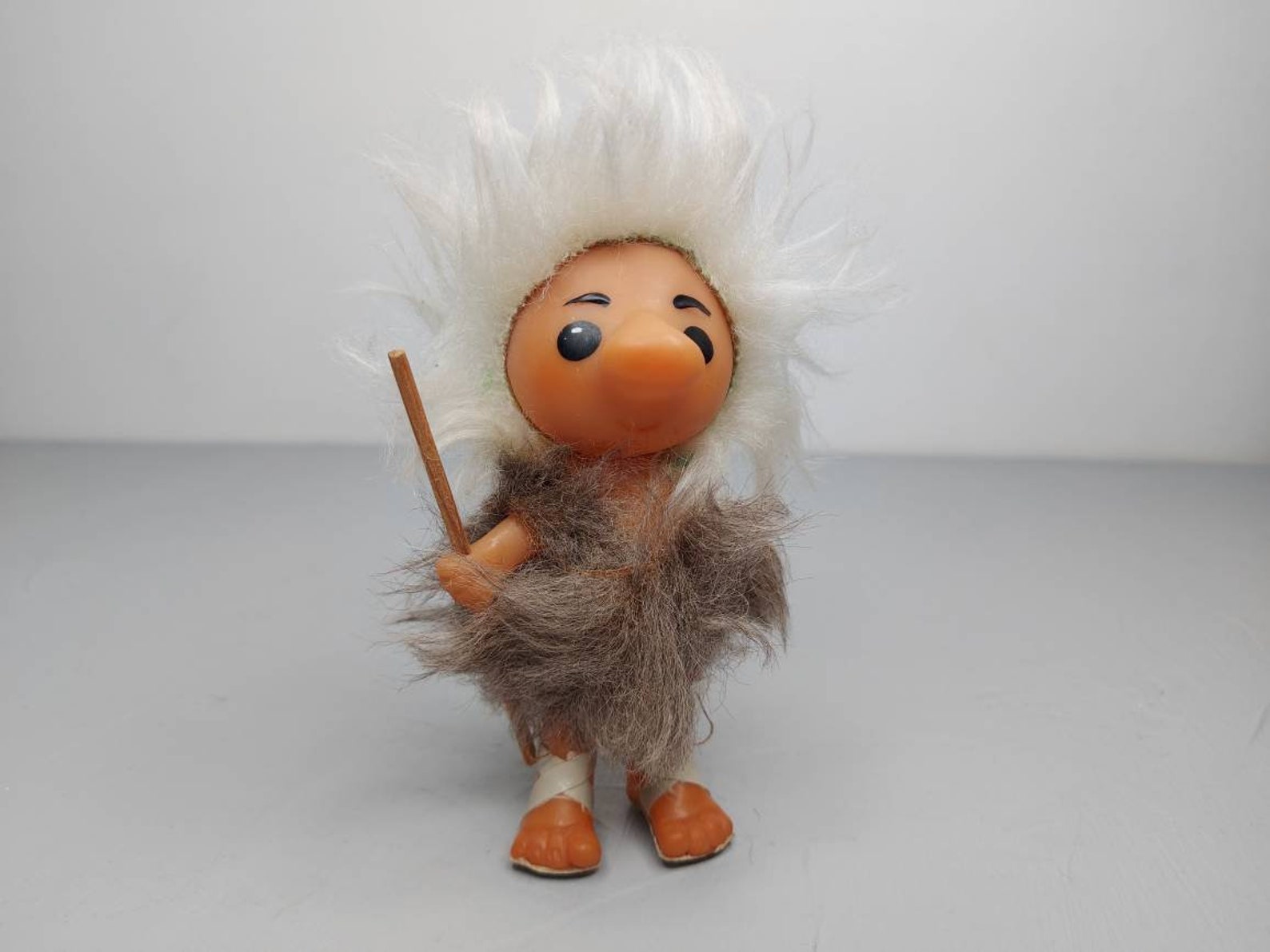 Vintage caveman toy DDR toy Stone age Hunter toy Caveman Etsy