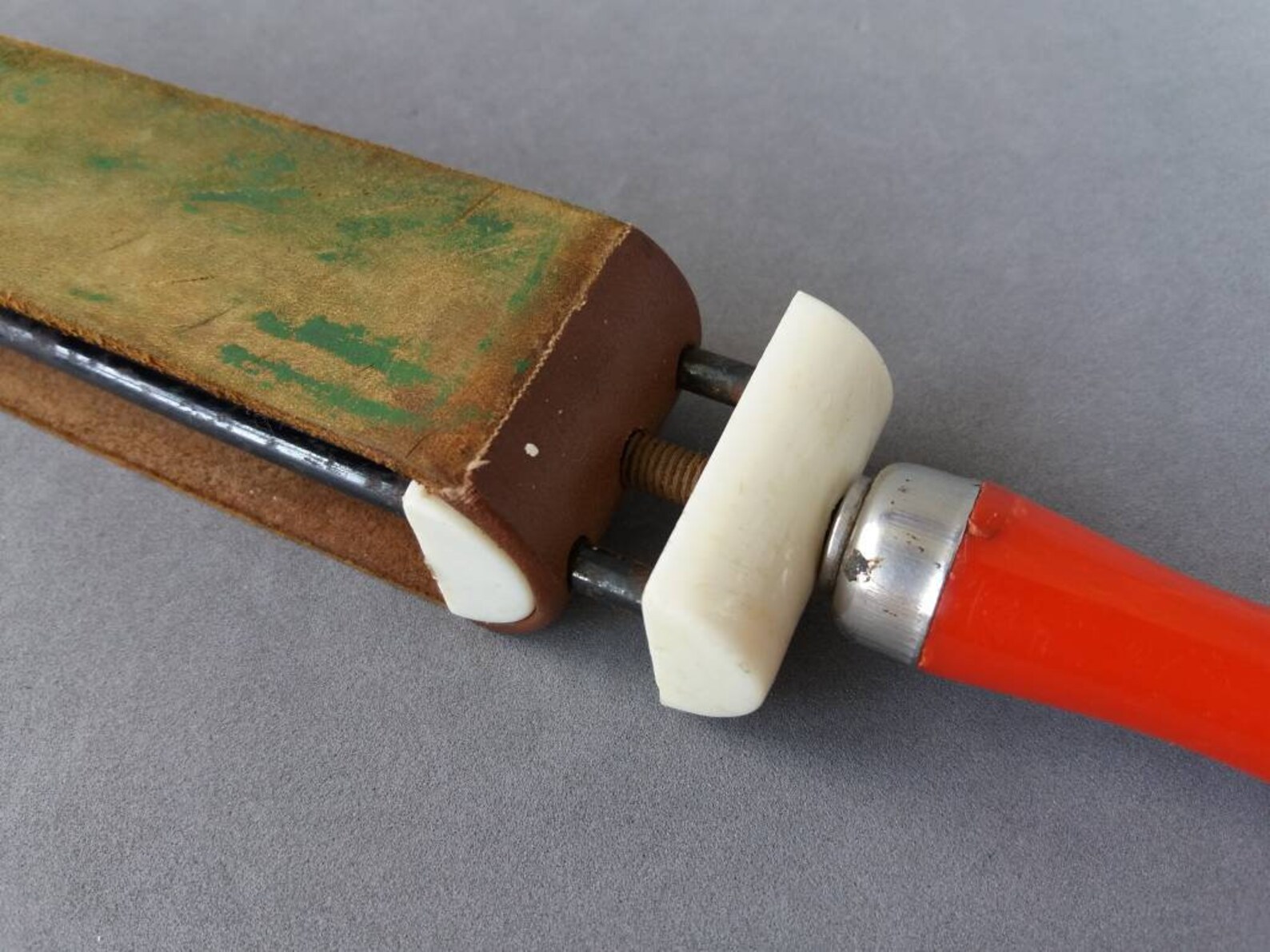 Antique straight razor strop Leather shaving strop with wooden Etsy