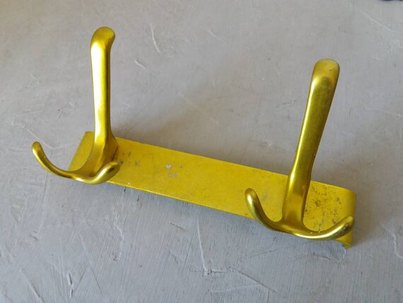 Soviet Vintage Hooks for clothing Rustic Decor Wall Hook Towel Hook 60s Retro clothes hanger Clothing rack Old Aluminum hooks
