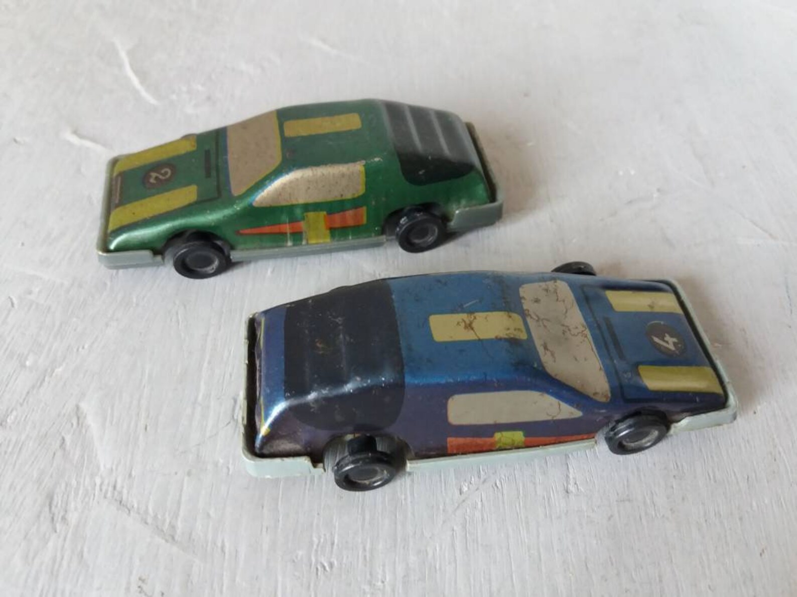 Set of 2 Vintage Soviet Metal Toy Race Cars | Etsy