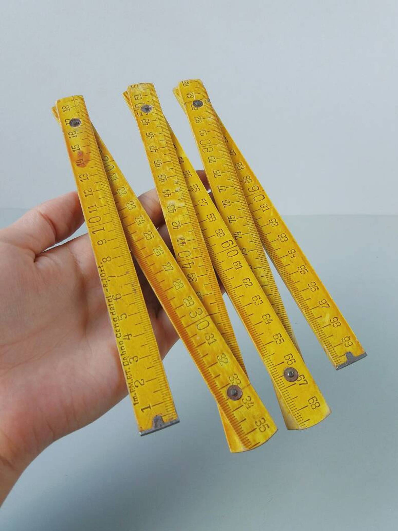 Wooden Folding Ruler Vintage Pocket Ruler Industrial Measuring | Etsy