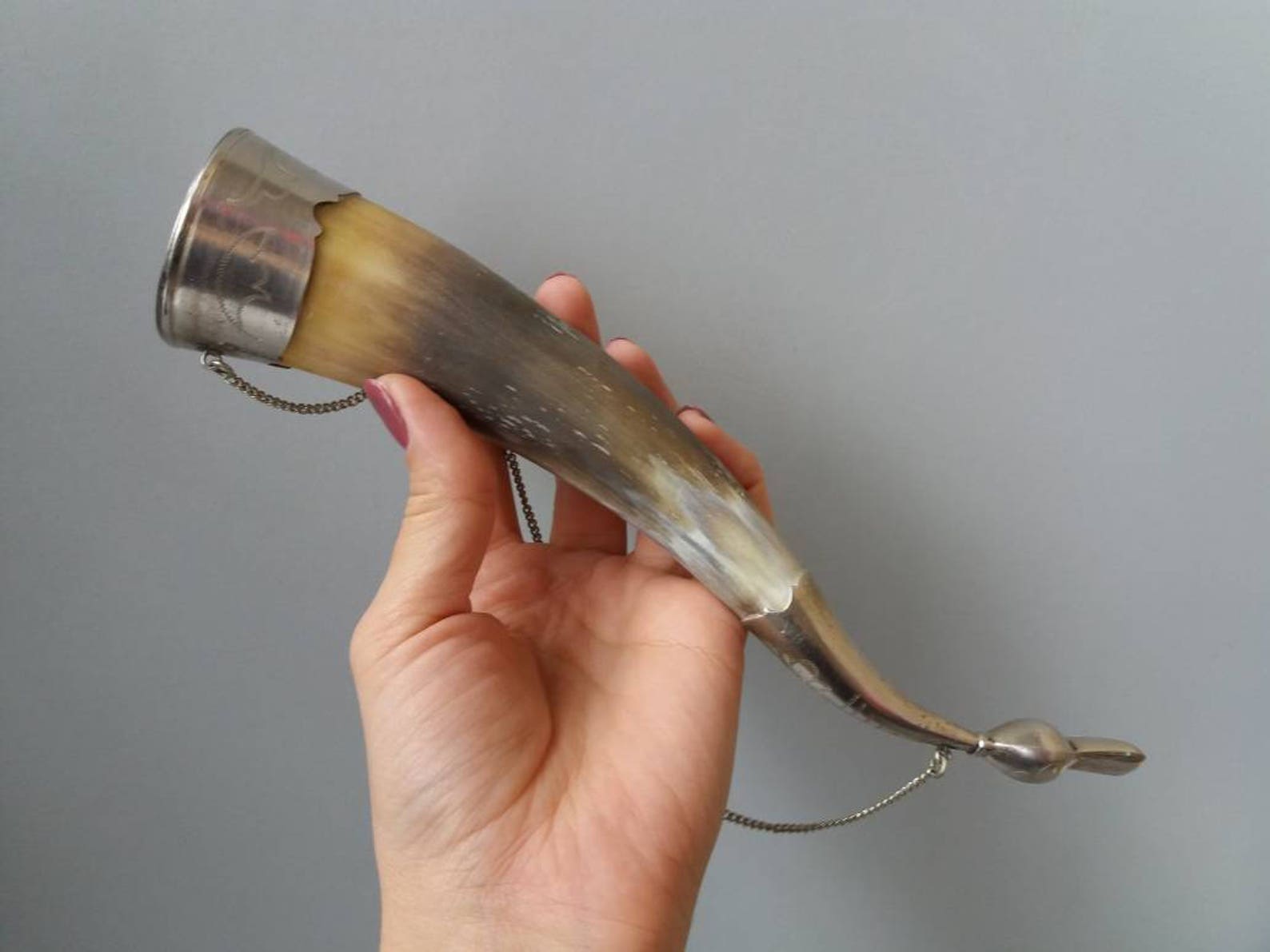 Wine Drinking Horn Souvenir Horn Vintage Drinking Horn Vintage Etsy