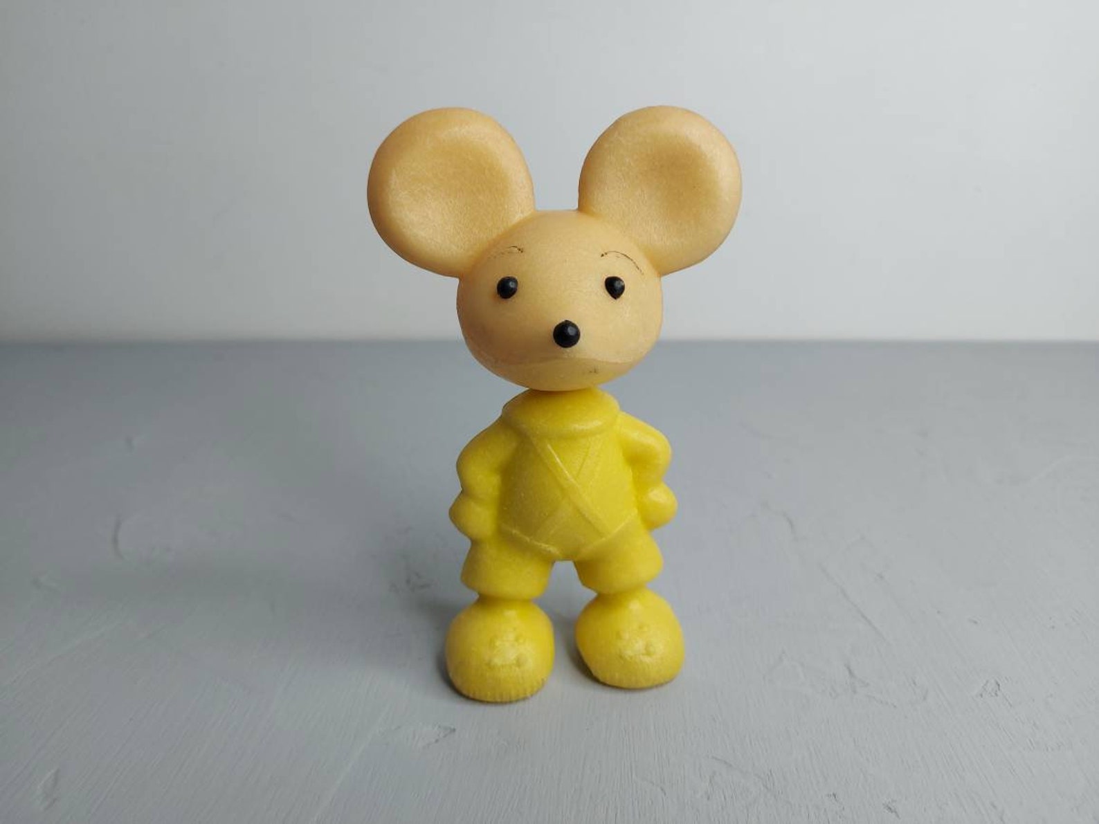 Yellow plastic Mouse Toy Vintage plastic Toy Soviet Mouse toy Etsy