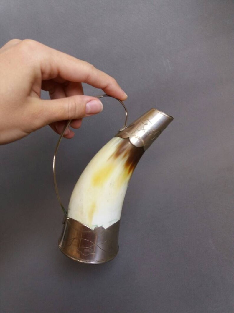 Vintage Horn Gift for Dad Drinking Horn Bull Horn Drinking Cup Etsy