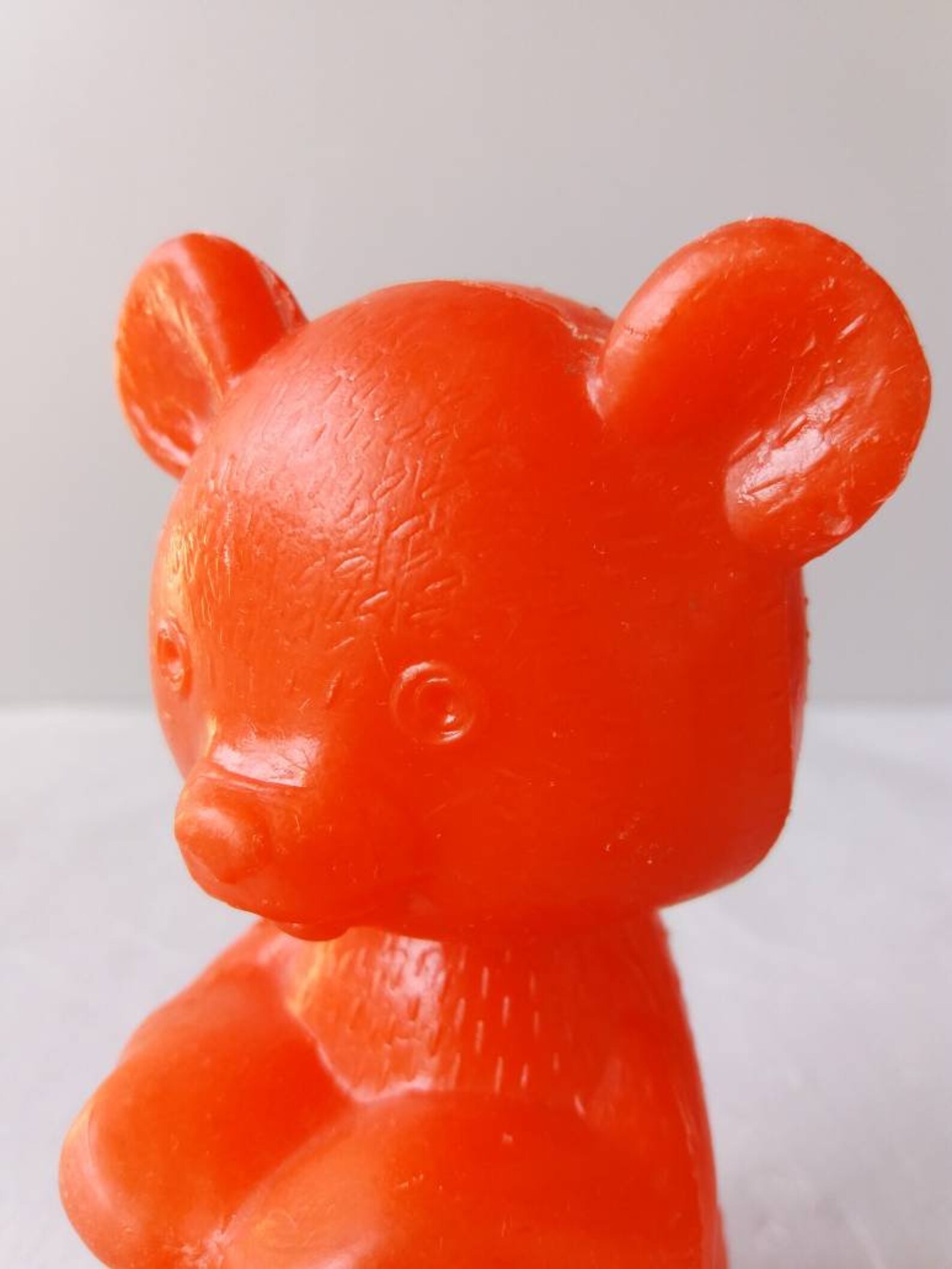 Red Plastic Bear Toy Vintage Plastic Toy Soviet Bear Toy Etsy