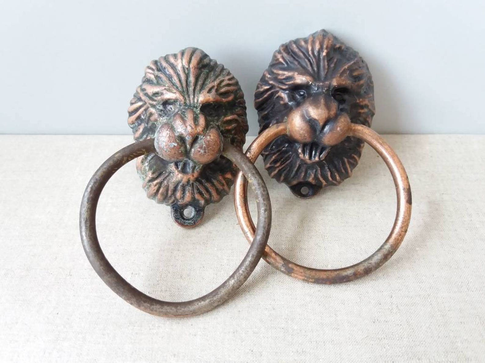 Soviet Lion Door Knob Vintage Lions Head Door Knob Retro Door Etsy
