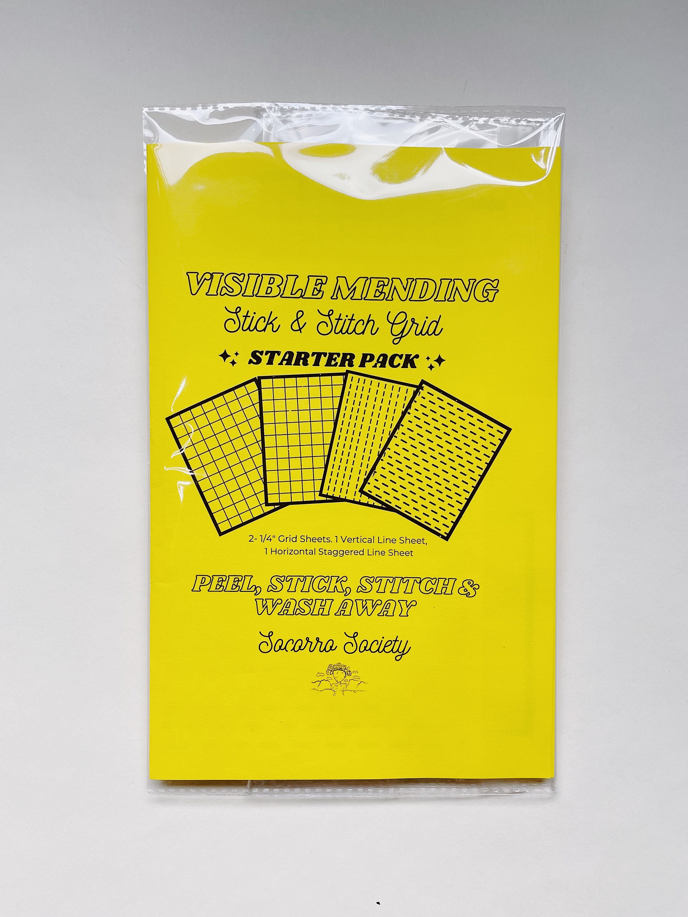 Sashiko Inspired Visible Mending Stick 'n Stitch Patterns 1/2 sheet –  Socorro Society