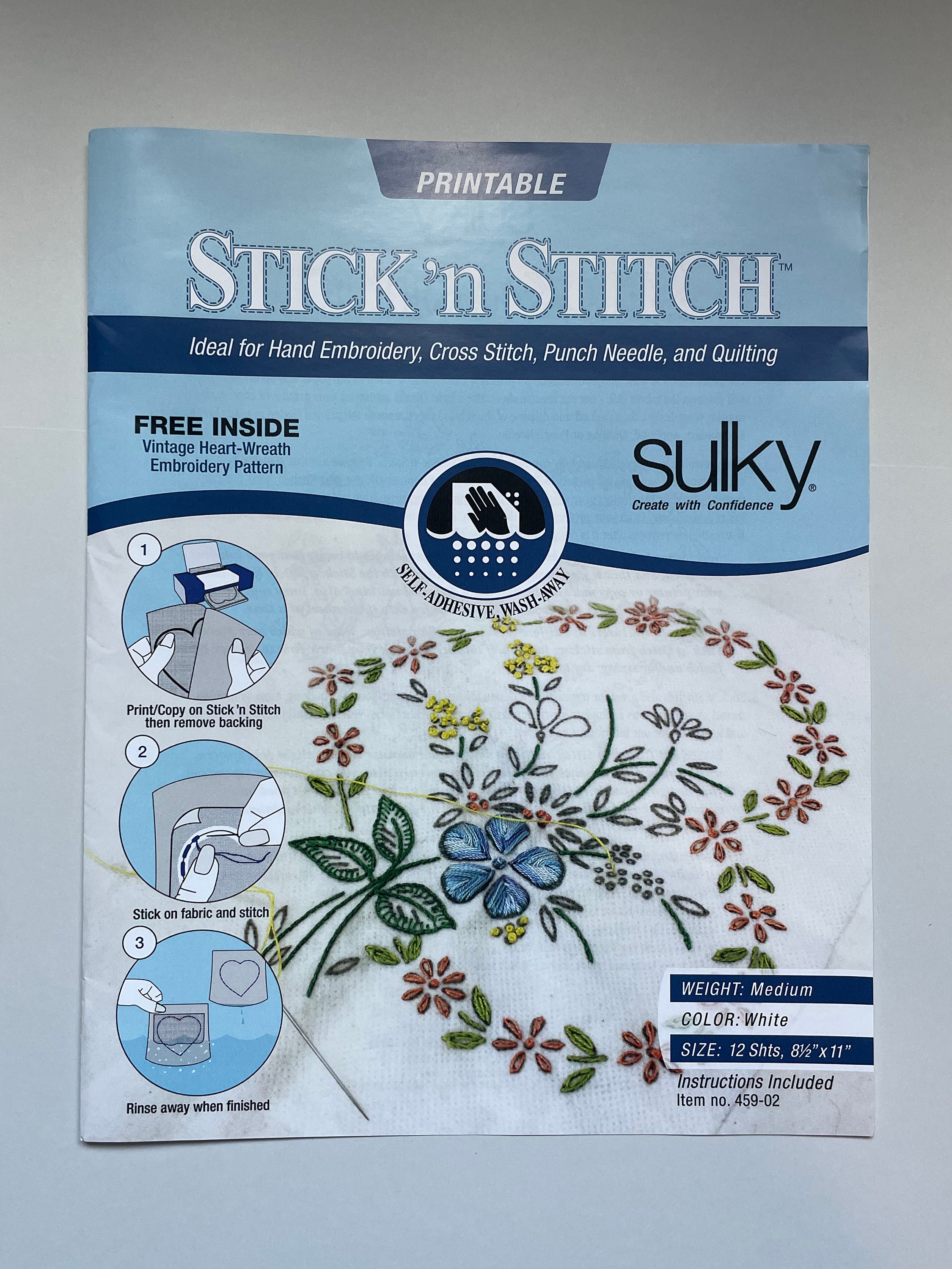 Stick 'n Stitch™ 8 1/2'' X 11'' 12 Printable Sheets 