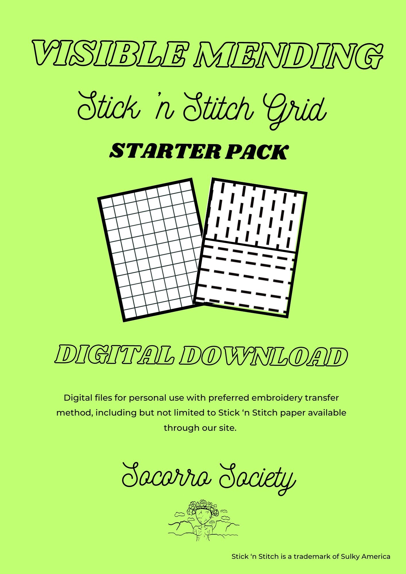 Stick 'n Stitch Visible Mending Starter Pack Kit – Socorro Society