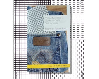 Visible Mending Stick and Stitch Patterns- Starter Pack