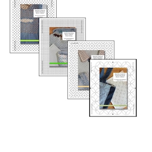 Sashiko Inspired Mending Stick and Stitch Pattern Bundle - 4 Full Pages