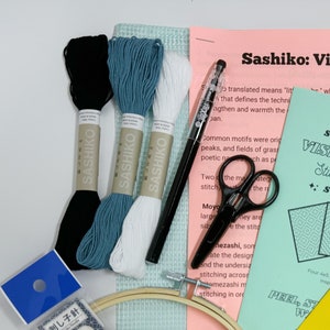 Visible Mending Beginners Kit With Sashiko Embroidery Booklet and Tools ...