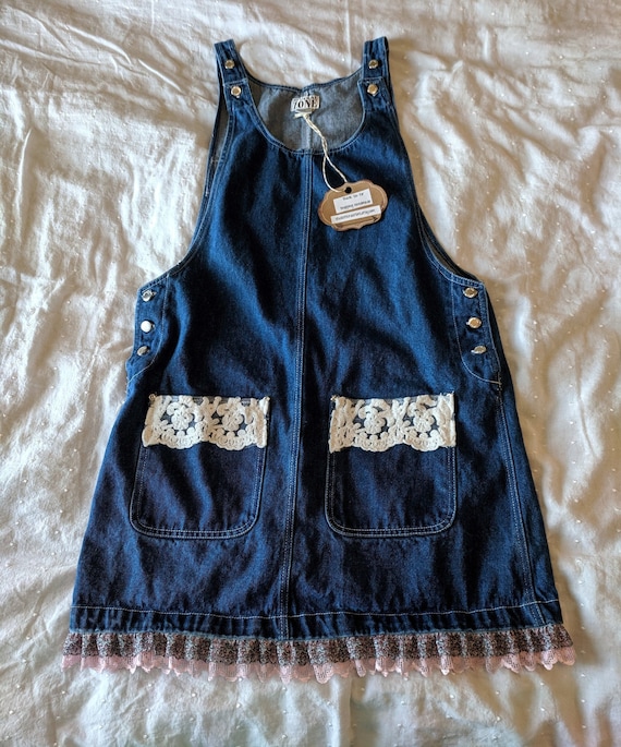 blue jean overalls skirt