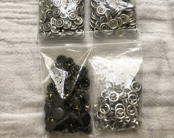 Metal Snap Fasteners 9mm – Gunmetal Silver Steel Clothing Bags Sewing (100 Sets)