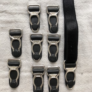 Silver Suspender/Garter Grips - Set of 4