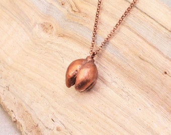 Real Cone Copper Necklace, Electroformed -BB41- Handmade Nature Inspired Jewelry