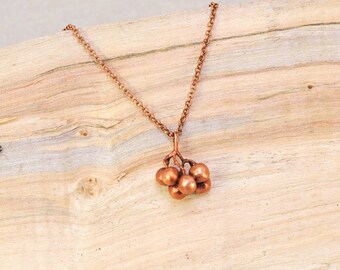 Real Pepperberry Copper Necklace, Electroformed -E44- Handmade Nature Inspired Jewelry