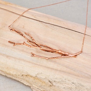Real Branch Copper Necklace, Electroformed-S36- Handmade Nature Inspired Jewelry