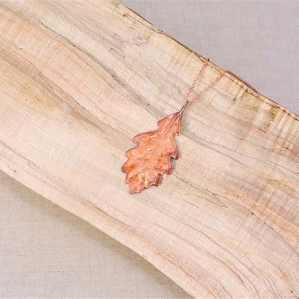 Copper Leaf Necklace Etsy