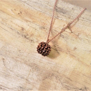 Real Small Australian Pine Cone Copper Necklace , Electroformed- E16- Handmade Nature Inspired Jewelry