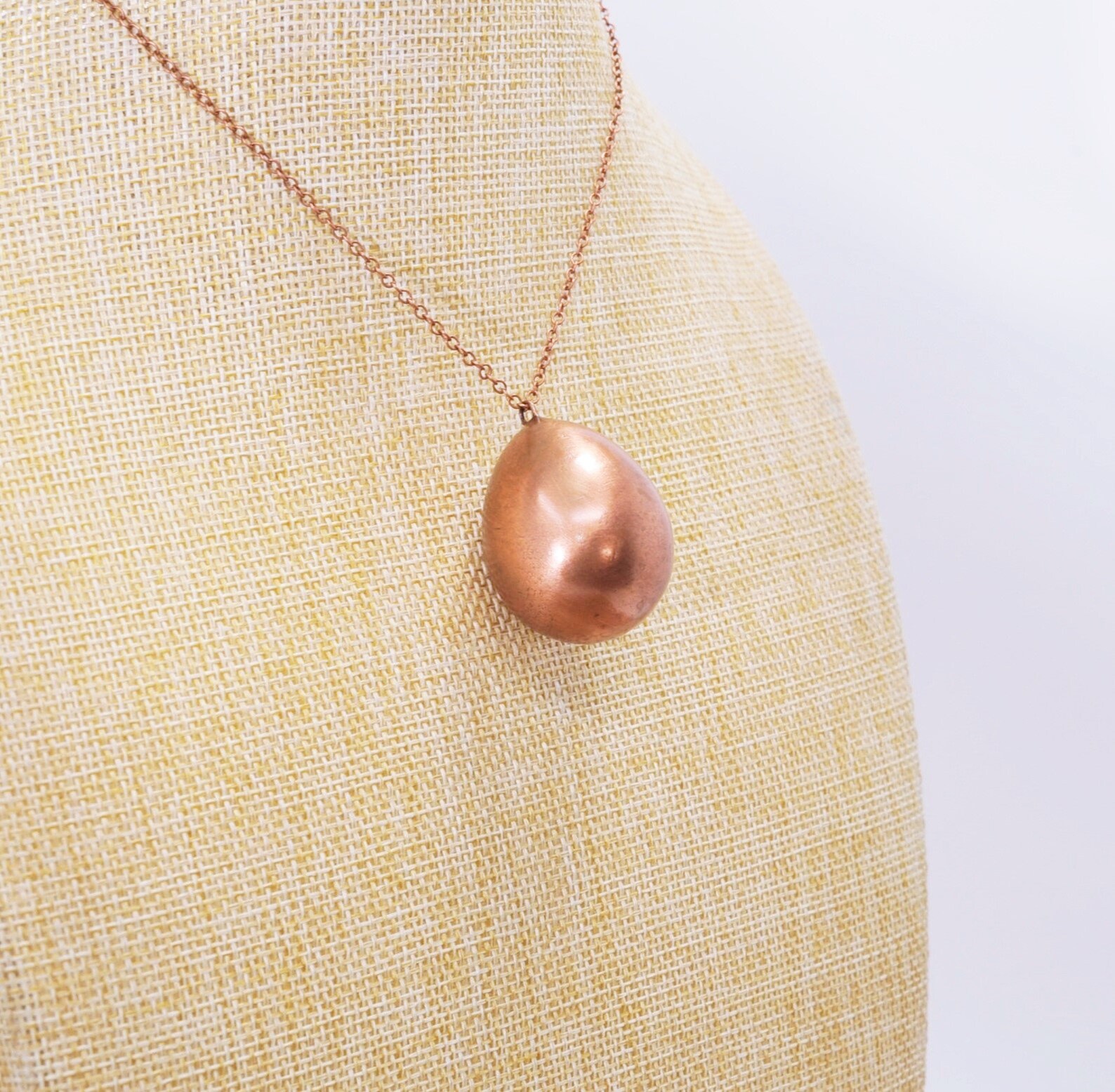 Real Small Quail Egg Copper Necklace V22 Handmade Nature Etsy