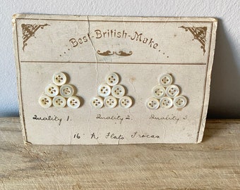 Lot 23 vintage Mother of Pearl buttons natural various shapes and sizes #2936