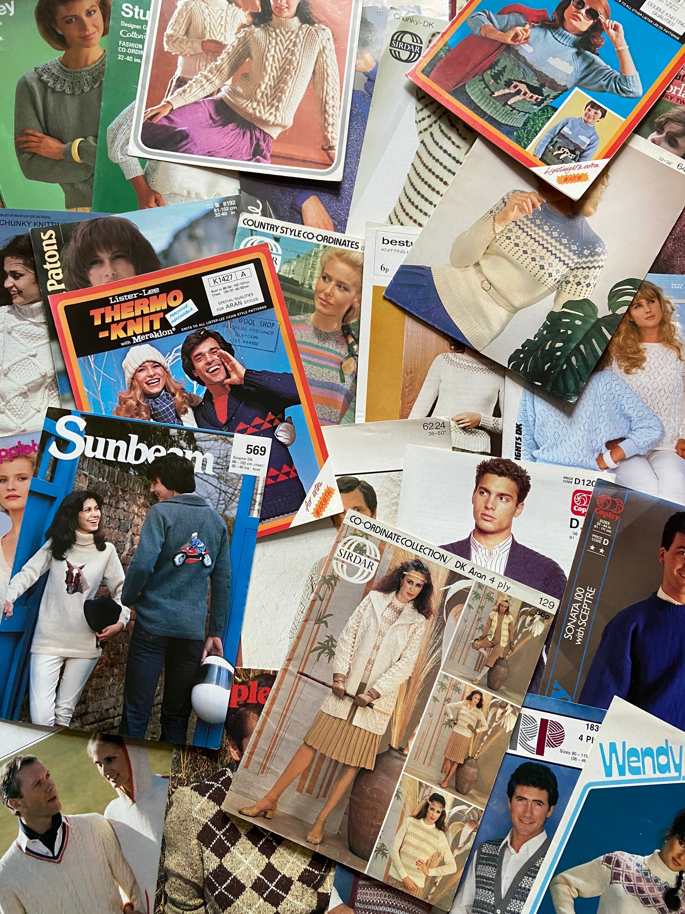 100 Vintage Knitting Patterns Etsy