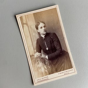 Antique Photograph Of A Lady with Beautiful Jewellery