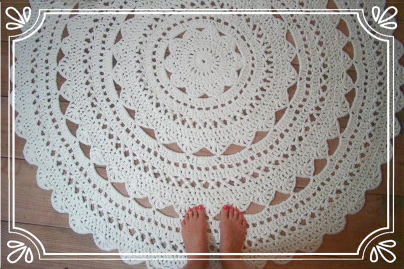 Carpet MINOUX 150 cm in white image 2