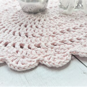 Tischset oval GUINEVERE in rosé aus 100% BW Bild 6