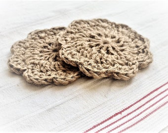 Jute coasters - ANOUK - set of 2 SHABBY-CHIC - Farmhouse