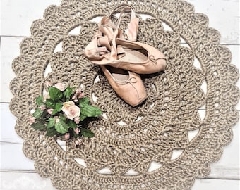 JUTE carpet - ANOUK - size. S - natural color